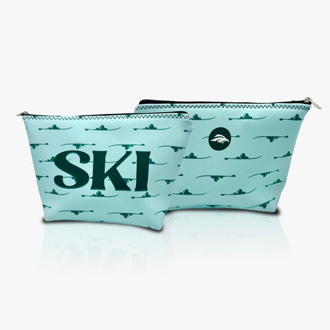 Ski Zipper Pouch - Teal