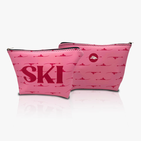 Ski Zipper Pouch - Watermelon and Pink