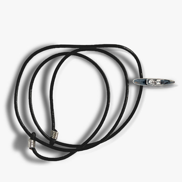 Silver Small Slalom Ski Pendant