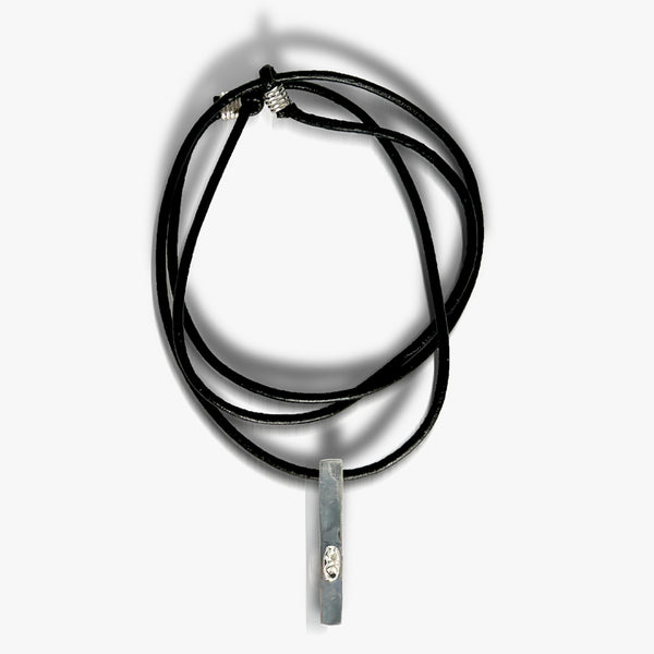 Silver Small Jump Ski Pendant