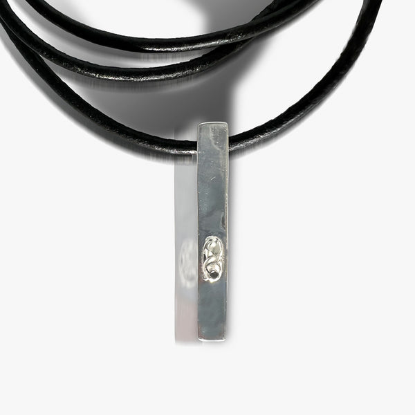 Silver Small Jump Ski Pendant