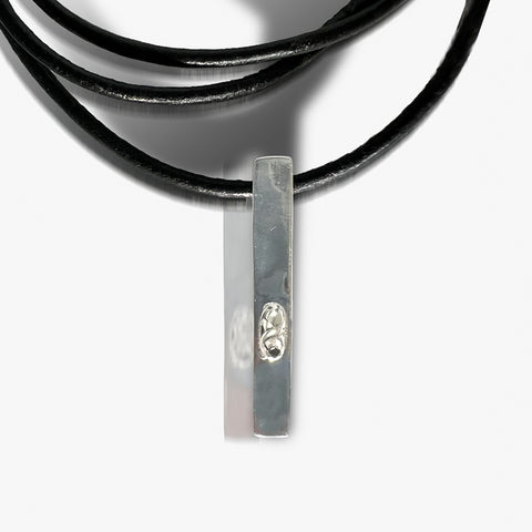 Silver Small Jump Ski Pendant