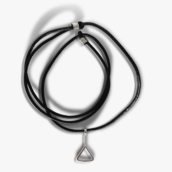 Silver Small Ski Handle Pendant