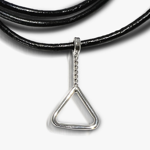 Silver Small Ski Handle Pendant