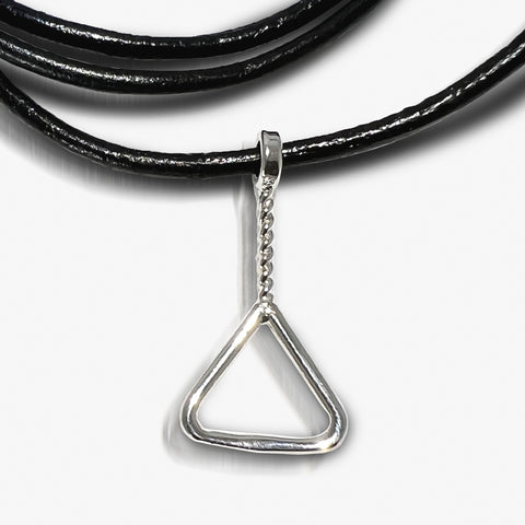 Silver Small Ski Handle Pendant
